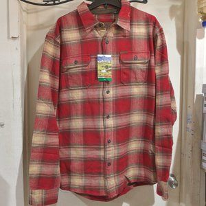 Orvis Men’s Flannel Shirt M L XL XXL‎ 3XL IN RED.